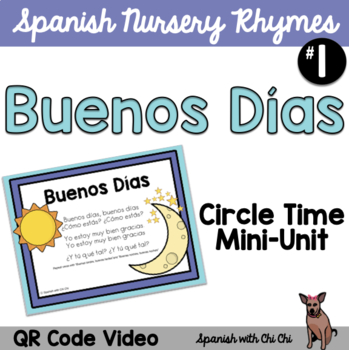 Preview of Buenos Dias Canción Infantil Spanish Nursery Rhyme Song-FREE