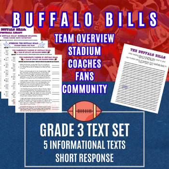Preview of Buffalo Bills Text Set Grade 3 Short Response Opinion Paired Evidence ELA May