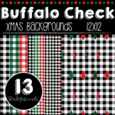 Buffalo Check Plaid Backgrounds- Christmas Holiday Backgrounds