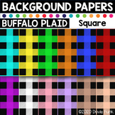 Buffalo Plaid Background SQUARE Papers Clip Art
