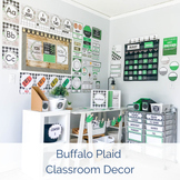 Buffalo Plaid Classroom Decor Bundle {Text Editable!}