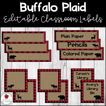 Buffalo Plaid Jar Labels (Printable Office Supplies PDF) - Payhip