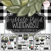 Buffalo Plaid Whitewash - Editable Classroom Decor