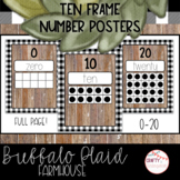 Buffalo Plaid Farmhouse - Ten Frame Number Posters (0-20)