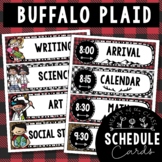 Buffalo Plaid SCHEDULE CARDS | EDITABLE