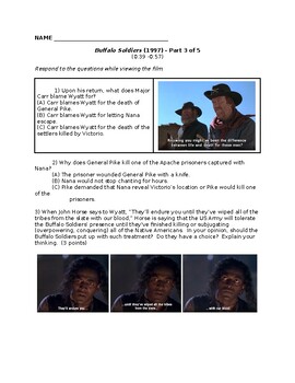 Preview of Buffalo Soldiers (1997) movie questions (Word & Google Forms)