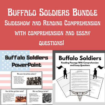 Preview of Buffalo Soldiers Slideshow and Reading Passage W/ Questions BUNDLE