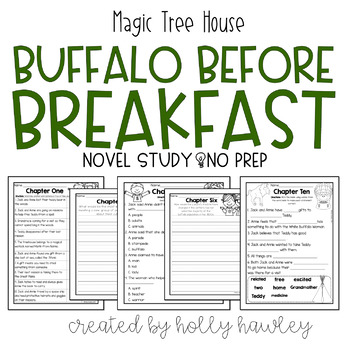 Preview of Magic Tree House: Buffalo Before Breakfast-A Magic Tree House Activity