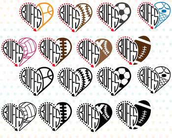 Atlanta Braves Sport Heart SVG high School Mascot football 970S By  HamHamArt