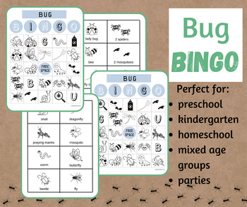 Bug Bingo for Insect Units and Classroom Parties by Lessons from Home