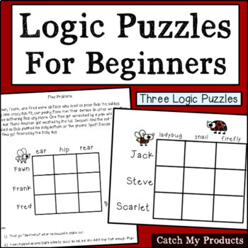 logic puzzles first grade distance learning or printable worksheets