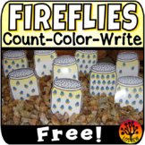 Bug Centers Spring Activities Free Firefly Count and Color 0-20 Insects Counting