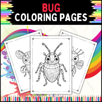 Preview of Bug Coloring Page Kids - Fun Activity for Preschool and Kindergarten | Printable