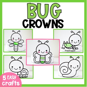 Preview of Bug Craft for Preschool Kindergarten Pretend Play Activities Coloring Activity