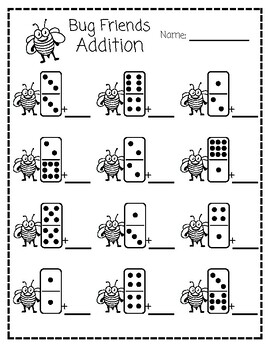 Bug Friends Dominos Addition by Sierra Kile | TPT