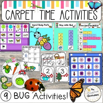 Preview of Bug Insect Carpet Time Activities Circle Time | Preschool | Kindergarten