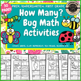 Bug Insect Math Worksheets Counting for PreK Kindergarten 