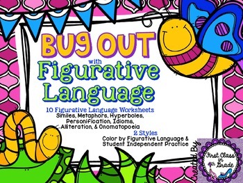 Preview of Bug Out with Figurative Language (Insects & Bugs Literary Device Unit)