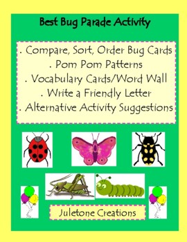 Preview of Bug Parade Comparing Sizes Activities