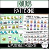 Bug Patterns Kindergarten Math Center | Worksheets and Fil