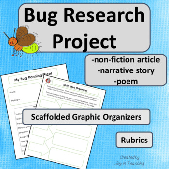 Preview of Bug Research Project- 2nd-3rd grade