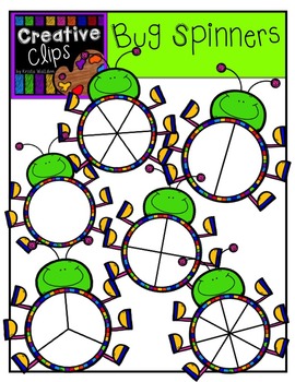 Preview of Bug Spinners {Creative Clips Digital Clipart}