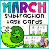 March Subtraction Task Cards