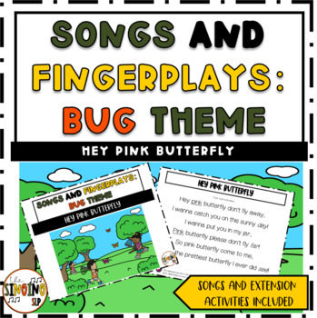 Preview of Bug Theme Interactive Song and Circle Time Activities: Boom + Printable