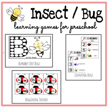 Bug Theme Math and Literacy Activities by Homeschooling Littles | TPT