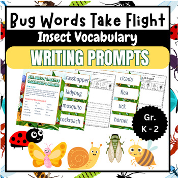 Preview of Bug Words Take Flight! Build Vocabulary & Write About Insects for K to 2nd Grade