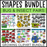 Bug Shapes Clipart - Insect Shapes Clipart GROWING BUNDLE - Pairs