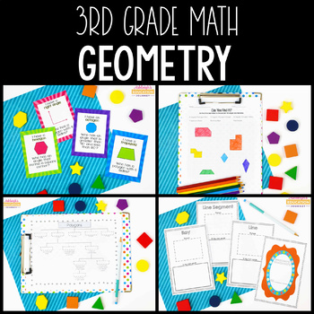 Preview of 3rd Grade Geometry Unit | Focus on Quadrilaterals | Print & Digital
