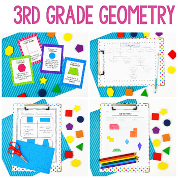 Preview of 3rd Grade Geometry Unit | Quadrilaterals | Print & Digital