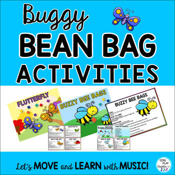 Preview of Buggy Bean Bag Activities & Bean Bag Games: Preschool, Music, Movement
