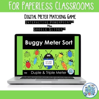 Preview of Buggy Meter Duple & Triple Meter Self-Checking Digital Games-Distance Learning