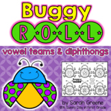 Spring Bug Roll & Read with Vowel Teams & Diphthongs