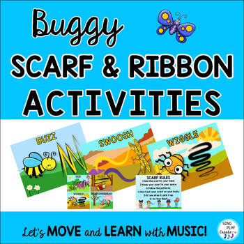 Preview of Buggy Scarf Activities for Preschool, Music Class, P.E. Movement Activities