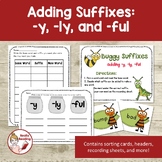 Buggy Suffixes Word Sort Literacy Center -y, -ly, -ful