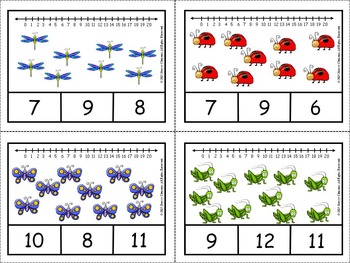 Bugs Clip Cards by Sherry Clements | Teachers Pay Teachers