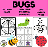 Bugs Coloring & Dot Marker Pages Directed Drawings & Symme