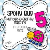 Bugs File Folder Game: Number to Quantity Matching 1-10 {SPRING}