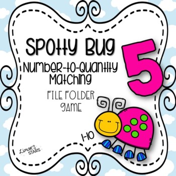 Preview of Bugs File Folder Game: Number to Quantity Matching 1-10 {SPRING}