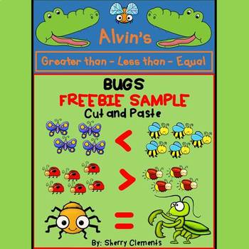 Preview of Bugs Greater Than Less Than Equal To FREEBIE | Comparing Numbers