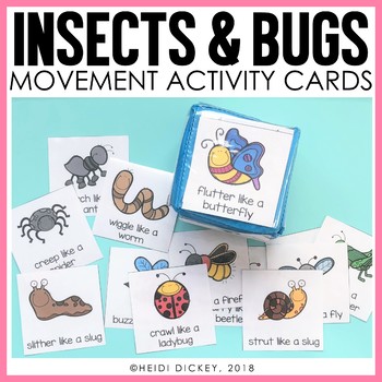 Preview of Bugs & Insect Movement Activity Cards for Gross Motor Play & Brain Breaks