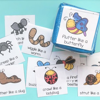 Bugs & Insect Movement Activity Cards for Gross Motor Play & Brain Breaks