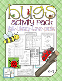 Bugs & Insects Activity Pack Set Math Literacy Games Puzzl