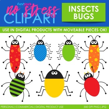 Preview of Bugs Insects Clip Art (Digital Use Ok!)