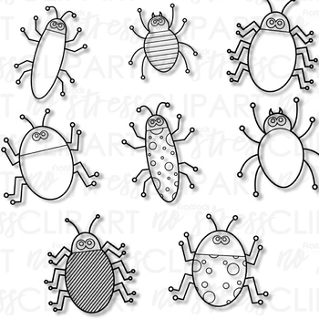 insect clip art black and white