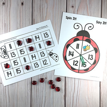 Bugs Insects Spinner Games - Math & Literacy, Pre-K Preschool | EDITABLE