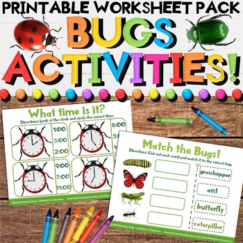 insect math worksheets teaching resources teachers pay teachers